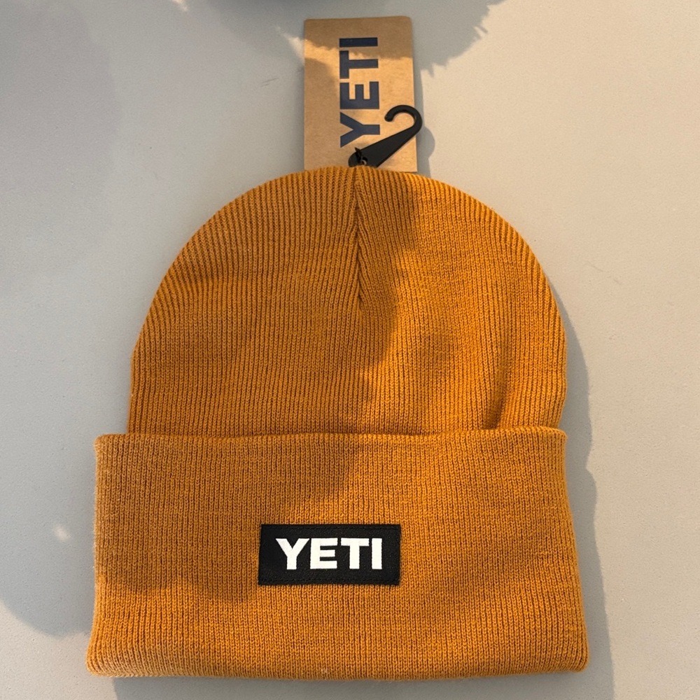 YETI Men's Mustard Knit Beanie